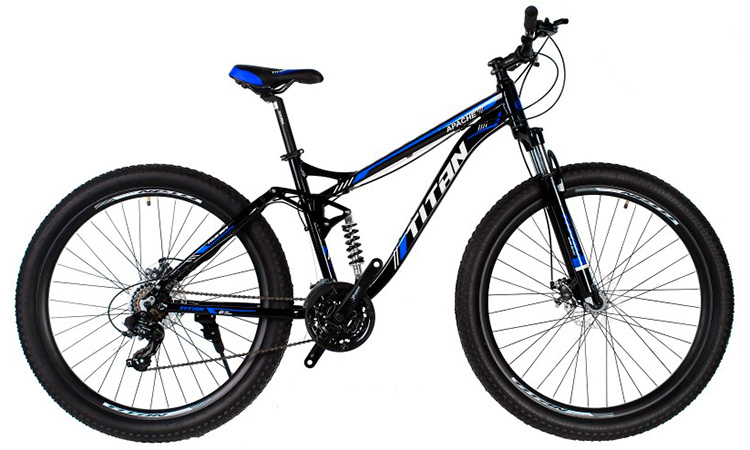 Фотография Велосипед Titan Appache 29" (2020) 2020 Черно-синий